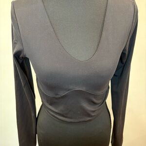 H&M Move Women’s Black Activewear Strappy Back Crop Top- size small